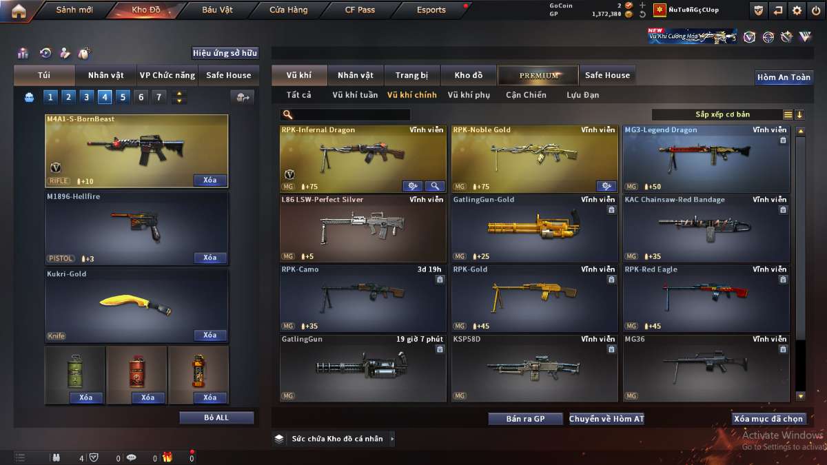 shop acc cf uy tin gia re
